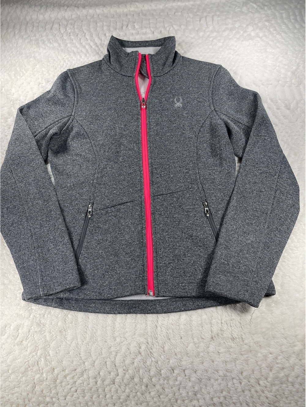 Spyder Core Sweater Gray Full Zip Jacket Medium